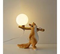 Lampe De Table Écureuil, Lampe De Chevet Créative Chambre D'enfant, Lampe De Nuit LED Enfants, Abat-Jour Lune Imprimé En 3D, Pour Étude Et Décoration De Salon Lampe De Table G9