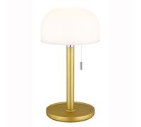 Lampe de table en bambou Lampe de table laiton Lampe LED de salon IP44 Lampe d'appoint, 1,5W 80lm blanc chaud, blanc neutre, blanc froid, DxH 15 x 28 cm