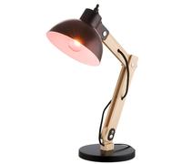 Lampe de table en bois dimmable avec télécommande, lampe de chevet, lampe de chambre, orientable, LED RGB 8,5 W 806 lm blanc chaud, LxH 31 x 42,5 cm