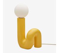 Lampe De Table En Céramique Avec Boule En Verre Vireto Jaune Albero B