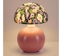 Lampe de Table en Forme de Champignon en céramique avec Abat-Jour Jaune, Petite Lampe de Chevet pour Chambre d'enfant, veilleuse Rose Rouge, Jolie Lampe de Table de Chevet pour Salon, Chambre