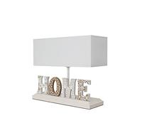Lampe de table en mdf, marron, wide home, collection Volga, 31x12x28, prise E 27 Max 60 W