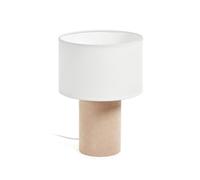 Lampe de table en velours côtelé Bianella