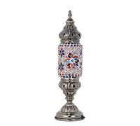 Lampe de Table en Verre mosaïque Turque Faite à la Main, bohème Marocaine, Style Tiffany, Lampe de Bureau Romantique Vintage pour Chambre à Coucher, Salon, café, veilleuse décorative,F