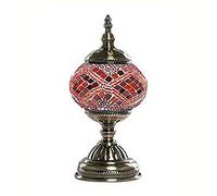 Lampe de Table en Verre mosaïque Turque Faite à la Main, Style Tiffany, luminaire de Bureau marocain rétro pour Chambre à Coucher, Salon, café, lumières décoratives, Cadeau, A