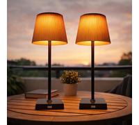 Lampe de Table Extérieur Intérieur Jardin Variateur Tactile Tdc LED 2er Set