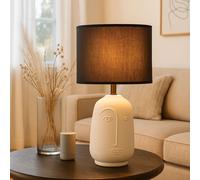 Lampe De Table Fischer Leuchten Noir 38,5 Cm Abat-jour Rond Lecture Salon