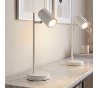 Lampe De Table Globo Blanche Réglable H 35 Cm, Lot De 2