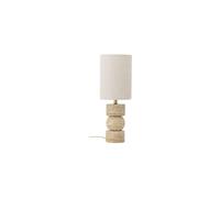 Lampe de table H53 cm en travertin et lin Nature Marci