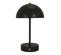 HOME DECO FACTORY - LA0113, Lampe de Table Rechargeable Design Contemporain, lumière Douce et chaleureuse, Conçue pour Salon ou Bureau, Taille H26cm, Couleur Noire