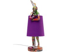 Lampe Animal lapin 50cm graffiti et violette Kare Design