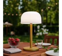 Lampe de table en bambou Lampe de table laiton Lampe LED de salon IP44 Lampe d'appoint, 1,5W 80lm blanc chaud, blanc neutre, blanc froid, DxH 15 x 28 cm