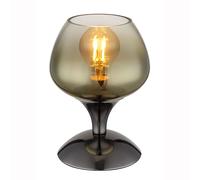 Lampe de table lampe d'appoint lampe de bureau métal chrome or verre design rétro