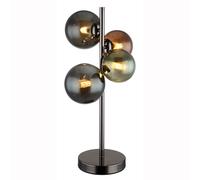 Lampe de table Lampe d'appoint Lampe de chambre à coucher Verre Lampe de table Salon, métal gris, LED 4x 3,5W 290Lm blanc chaud, H 48 cm