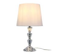 Lampe de table, lampe d'appoint, lampe de chevet, base en verre, cristal, E27