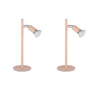 Lampe de table Lampe d'appoint Lampe de chevet couleur pêche Spot mobile H 30 cm 2er Set