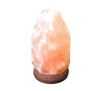 Lampe de table, lampe d'appoint, lampe de chevet, lampe de table, lampe de lecture, bois de cristal de sel, marron naturel, câble USB, 1x LED 5W, H 11,4 cm