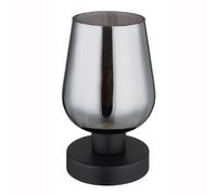 Lampe de table, lampe d'appoint, lampe de chevet, lampe de table, verre, couleur fumée, 1 lampe