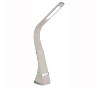 Lampe de table, lampe d'appoint, lampe de lecture, couleur sable, satinée, variateur tactile, H 50 cm