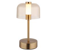 Lampe de table, lampe d'appoint, lampe de lecture, métal, couleur or, variateur tactile LED, H 25 cm