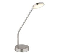 Lampe de table, lampe d'appoint, lampe de table, nickel mat, variateur tactile LED, H 53,5 cm