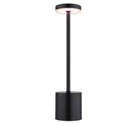 Lampe De Table Lampe D'Appoint Métal Noir Mat LED Dimmer Batterie H34cm