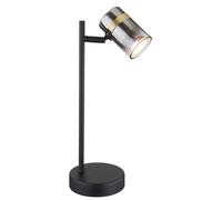 Globo Lighting Trabby lampe de bureau 1x8 W noir-laiton-fumé 57916T