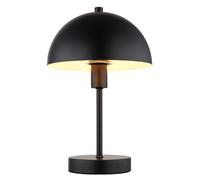 Lampe de table Lampe de chevet champignon noire Lampe de chambre à coucher Moderne, métal, douille E14, DxH 20x31 cm