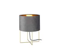 Lampe de table lampe de chevet lampe de salon métal textile gris H 32 cm