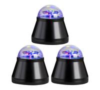 Lampe de table, lampe de salon, lampe décorative avec ours, lampe colorée pour enfants, lumière de projection, noir, LED 4W, DxH 10x10,5 cm, lot de 3
