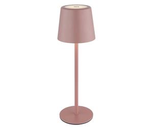 Lampe de table Lampe de table extérieure rose LED Touchdimmer Batterie dimmable Lampe de jardin USB, blanc chaud/blanc froid, DxH 8,5x28 cm
