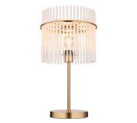 Lampe de table lampe de table lampe d'appoint lampe de chevet métal verre doré H 54,5 cm
