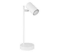 Lampe de table Lampe de table Lampe de bureau Liseuse, spot mobile, métal chromé blanc mat, 1x douille GU10, DxH 12x35cm