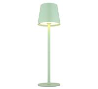 Lampe de table lampe de table lampe d'extérieur lampe de jardin lampe de côté lampe de terrasse, métal plastique opale vert pâle, variateur tactile, LED 3W 130LM 3000K blanc chaud, H 36 cm