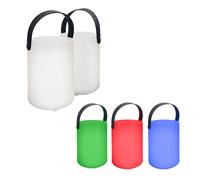 Lampe de table Lampe d'extérieur Batterie Jardin Lampe de table USB rechargeable Télécommande Changement de couleur portable, 1x LED 3000K, DxH 11x15 cm, 2er Set