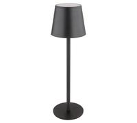 Lampe de table lampe d'extérieur dimmable lampe de table LED batterie USB lampe de jardin, métal plastique opale noire, 3W 130Lm blanc chaud, DxH 10,6x36 cm