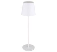 Lampe de table lampe d'extérieur dimmable lampe de table LED batterie USB lampe de jardin, métal plastique opale blanche, 3W 130Lm blanc chaud, DxH 10,6x36 cm