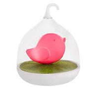 Lampe de table lampe pour enfants lampe décorative LED lumière à piles variateur tactile capteur de lumière de nuit lampe de chambre d'enfant, design oiseau rose, DxH 14x17 cm