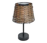 Lampe de table lampe solaire lumière extérieure LED aspect rotin marron noir lampe de jardin