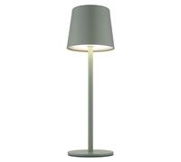 Lampe de table LED Akku Lampe de table CCT Touch Extérieur vert pâle opale Lampe de jardin Touchdimmer USB, métal, 2W 50lm blanc chaud-froid, DxH 8,5x28 cm