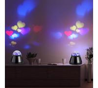 Lampe de Table Chambre Lampe Décorative Cœurs Noir LED 2er Set