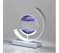 Lampe de Table LED en forme de sablier 3D, lampe de chevet, décoration de la chambre et la maison- Violet sable