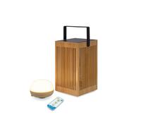 Lampe De Table LED Extérieure En Bois Et Métal 24Cm IP54 2700K Sans Fil Portable