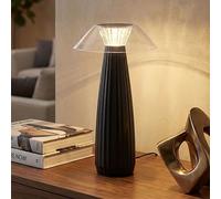 Lampe De Table LED Globo Noire Avec Variateur Tactile, USB H 28 Cm
