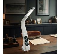 Lampe de table LED lumière chrome tactile gradateur réveil réveil flexo couleurs fixable