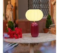 Lampe de table LED Newgarden Rachel, fonctionnement solaire et batterie, 45 cm, couleur bordeaux