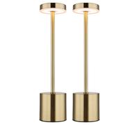 Lampe de table LED or Lampe de salon Lampe de chevet Lampe de chambre à coucher, couleurs de lumière réglables, blanc chaud - blanc froid, DxH 8 x 34,3 cm, lot de 2