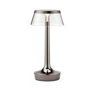 Flos Lampe de table Bon Jour Unplugged LED rechargeable Color Tune HxØ 27x13,5 cm Noir Chrome