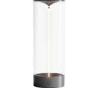 Lampe de table LED rechargeable Esterno, grise, 1,2 W, blanc chaud, 100 lm, plastique, dimensions : 24,15 x 9,15 x 9,15 cm, IP20, Zuma Line