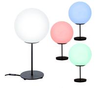 Lampe de table LED RGB à intensité variable avec télécommande Lampe d'appoint Lampe de chevet Lampe de chambre à coucher Lampe de salon, boule en verre métallique, 8,5W 806lm blanc chaud, H 41,5 cm